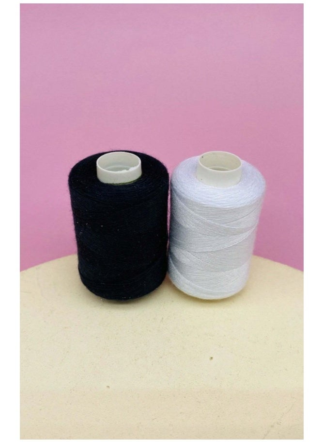 2 Pieces 500 Yards 1 Black /1 White Household Sewing Thread - Image 3